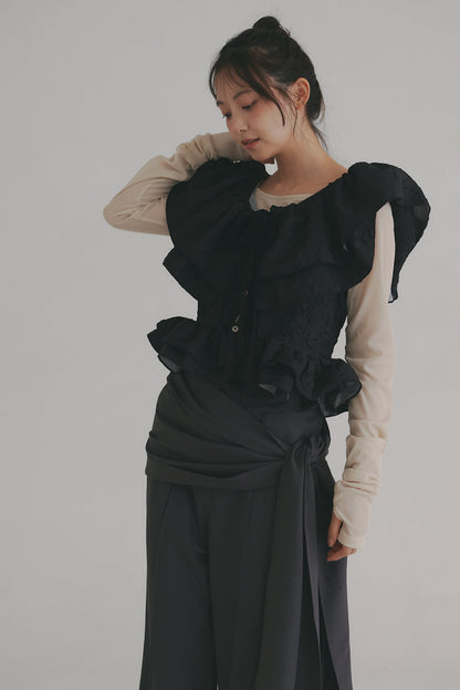 jacquard layered tops