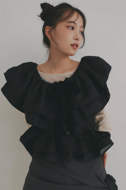 jacquard layered tops