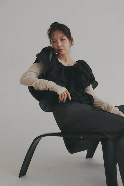jacquard layered tops