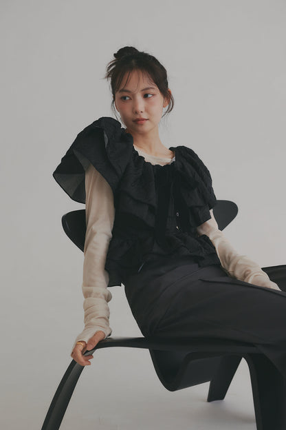 jacquard layered tops