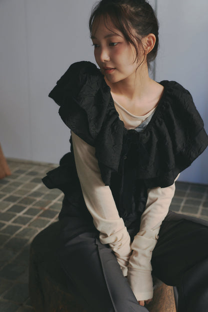 jacquard layered tops