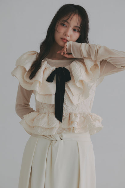 jacquard layered tops