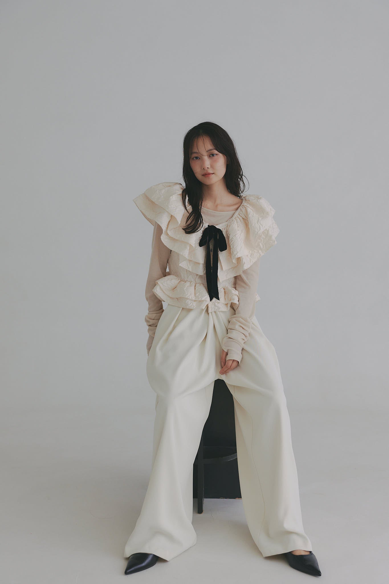 jacquard layered tops