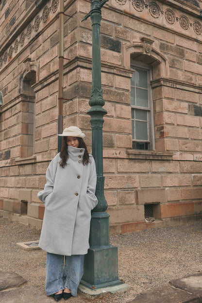 wrap collar medium coat［11月上旬お届け］