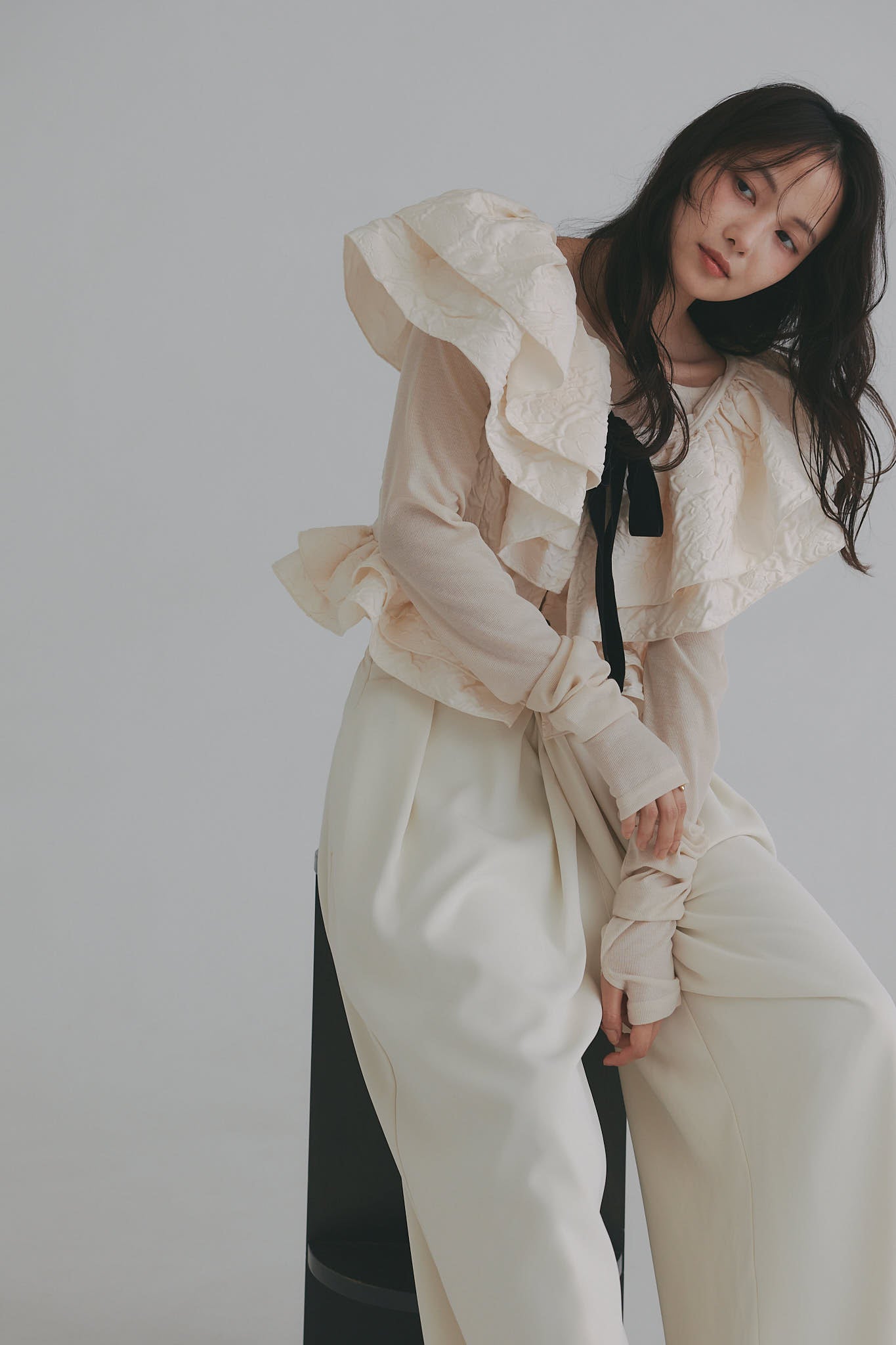 jacquard layered tops