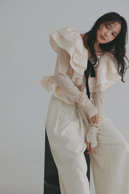 jacquard layered tops