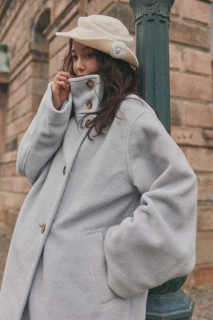 wrap collar medium coat［11月上旬お届け］