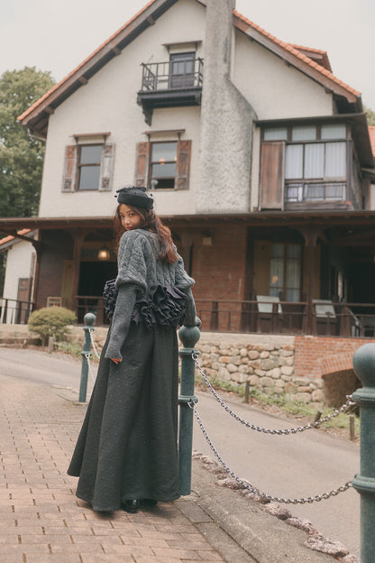 corsage knit cardigan［9月中旬お届け］