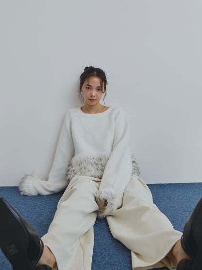 panel design fur knit