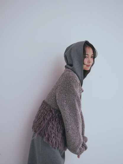fringe design gritter knit
