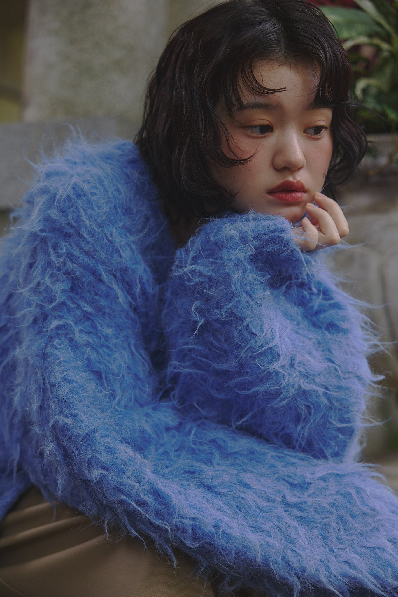 unique button knit cardigan