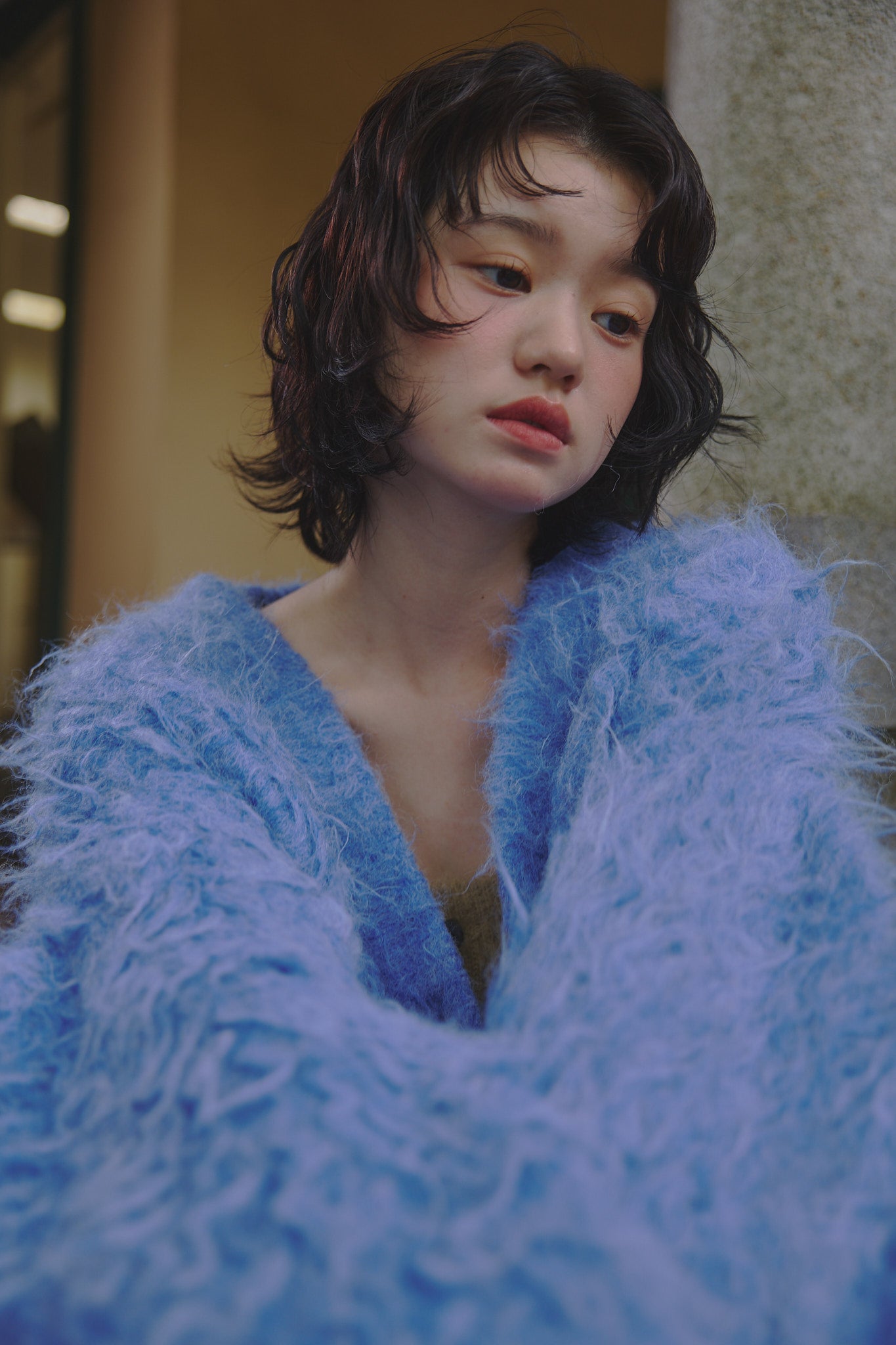 unique button knit cardigan – andequal