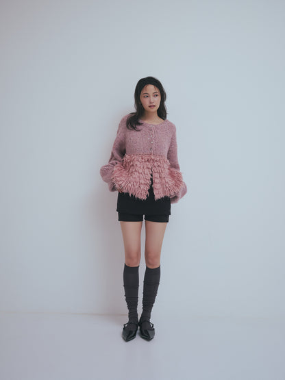 fringe design gritter knit