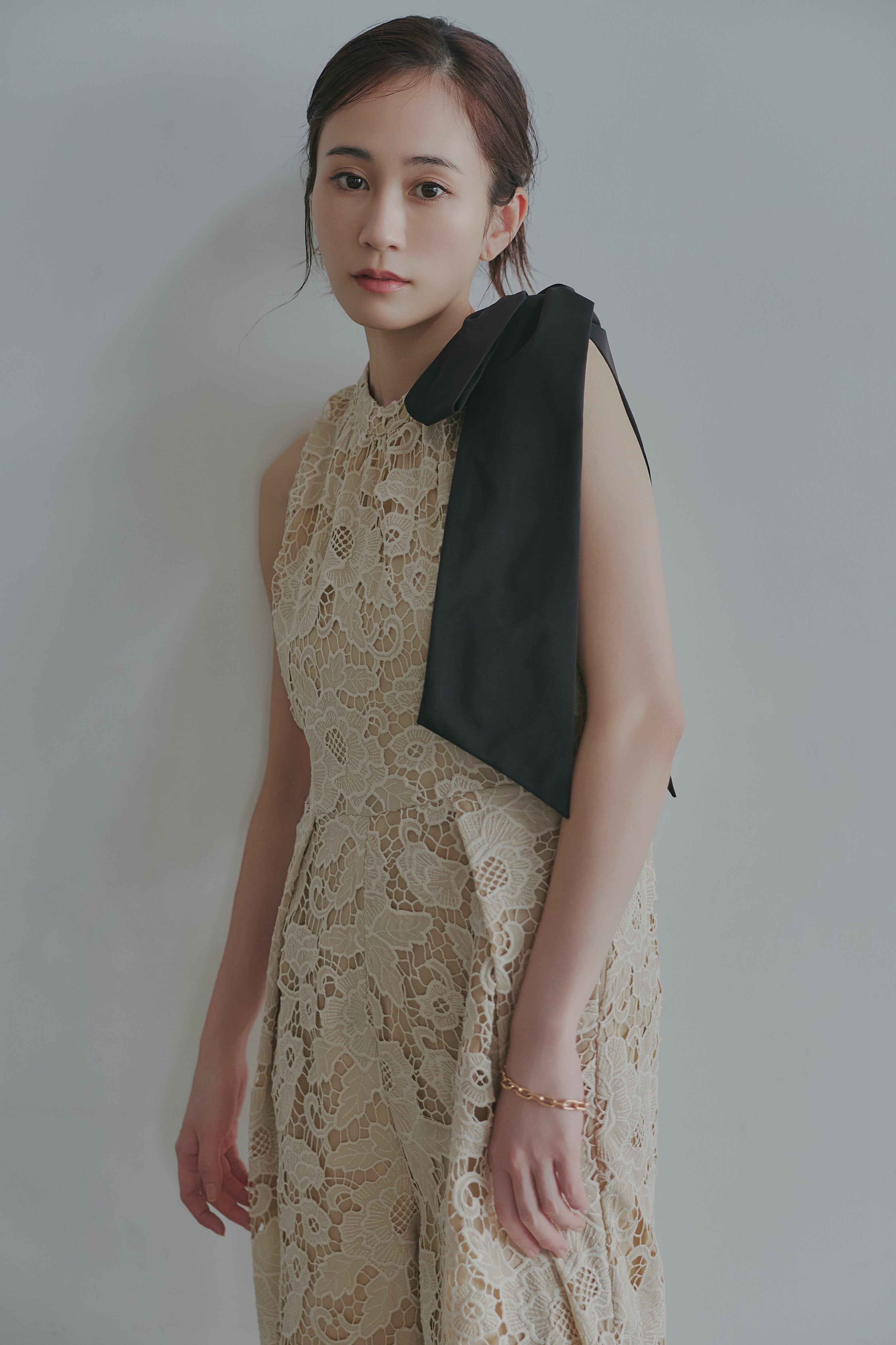 ribbon shoulder lace combinaison
