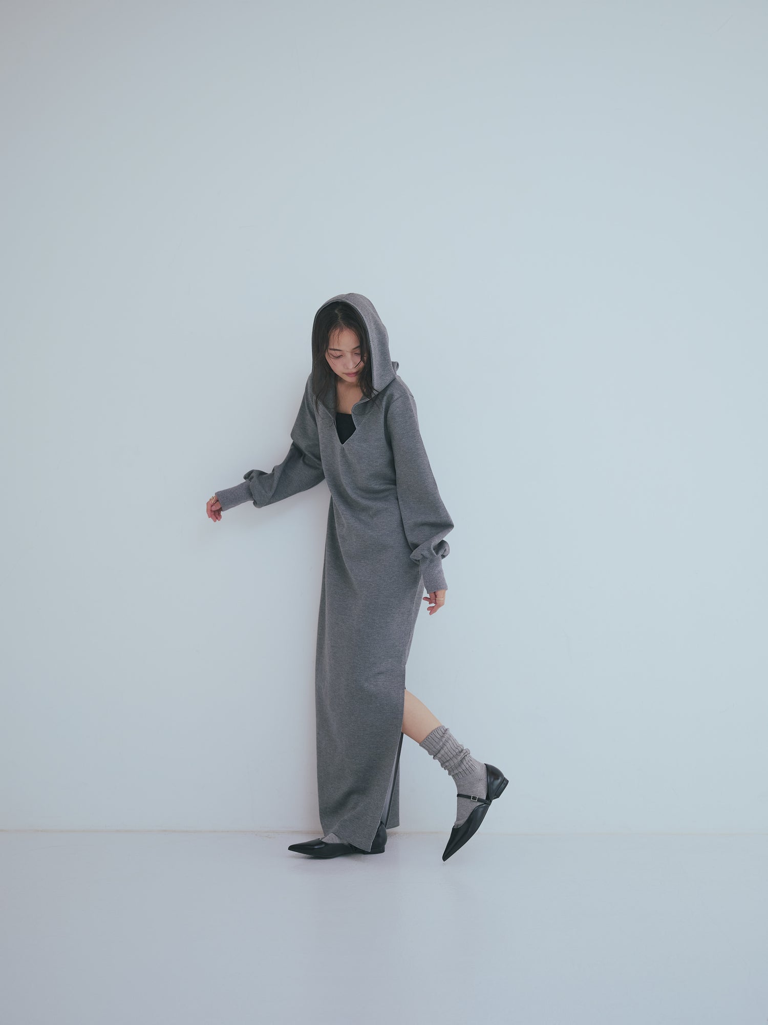 sweat hoodie lady one-piece