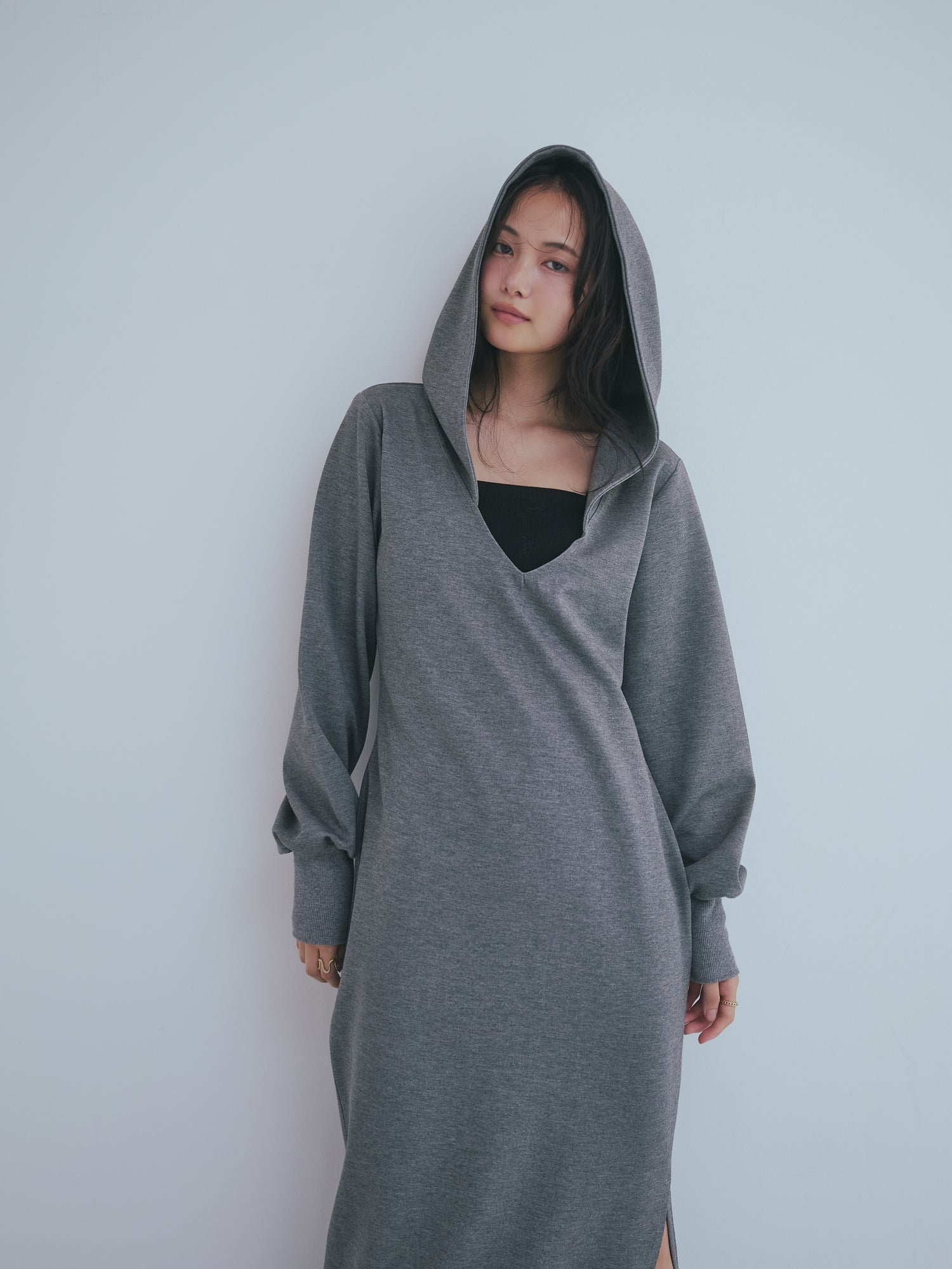 sweat hoodie lady one-piece