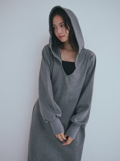 sweat hoodie lady one-piece
