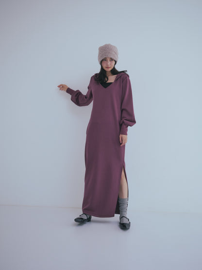 sweat hoodie lady one-piece