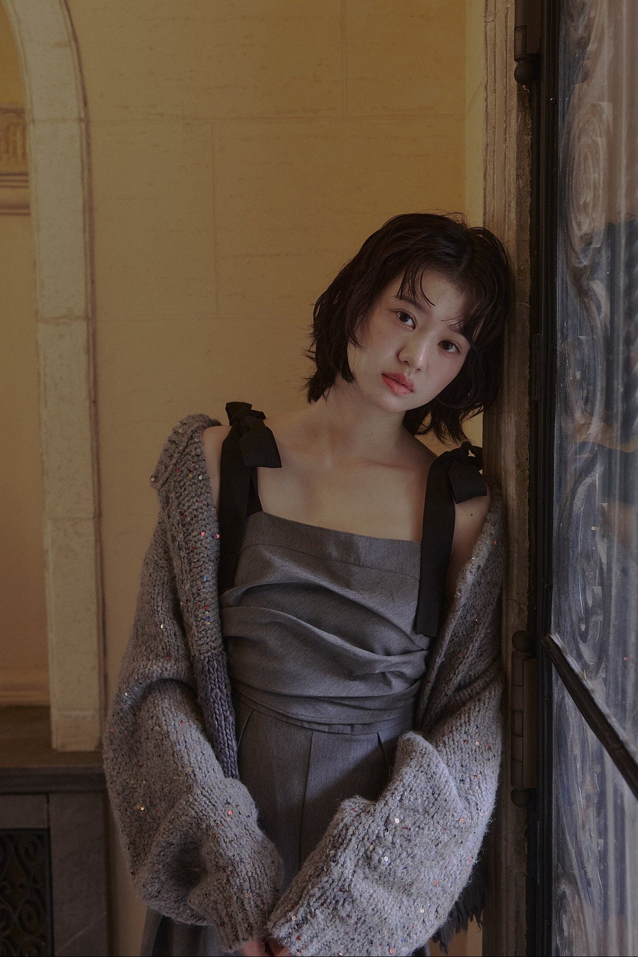 パンツ Andequal wide fringe denim pants BROWN PANTS – andequal