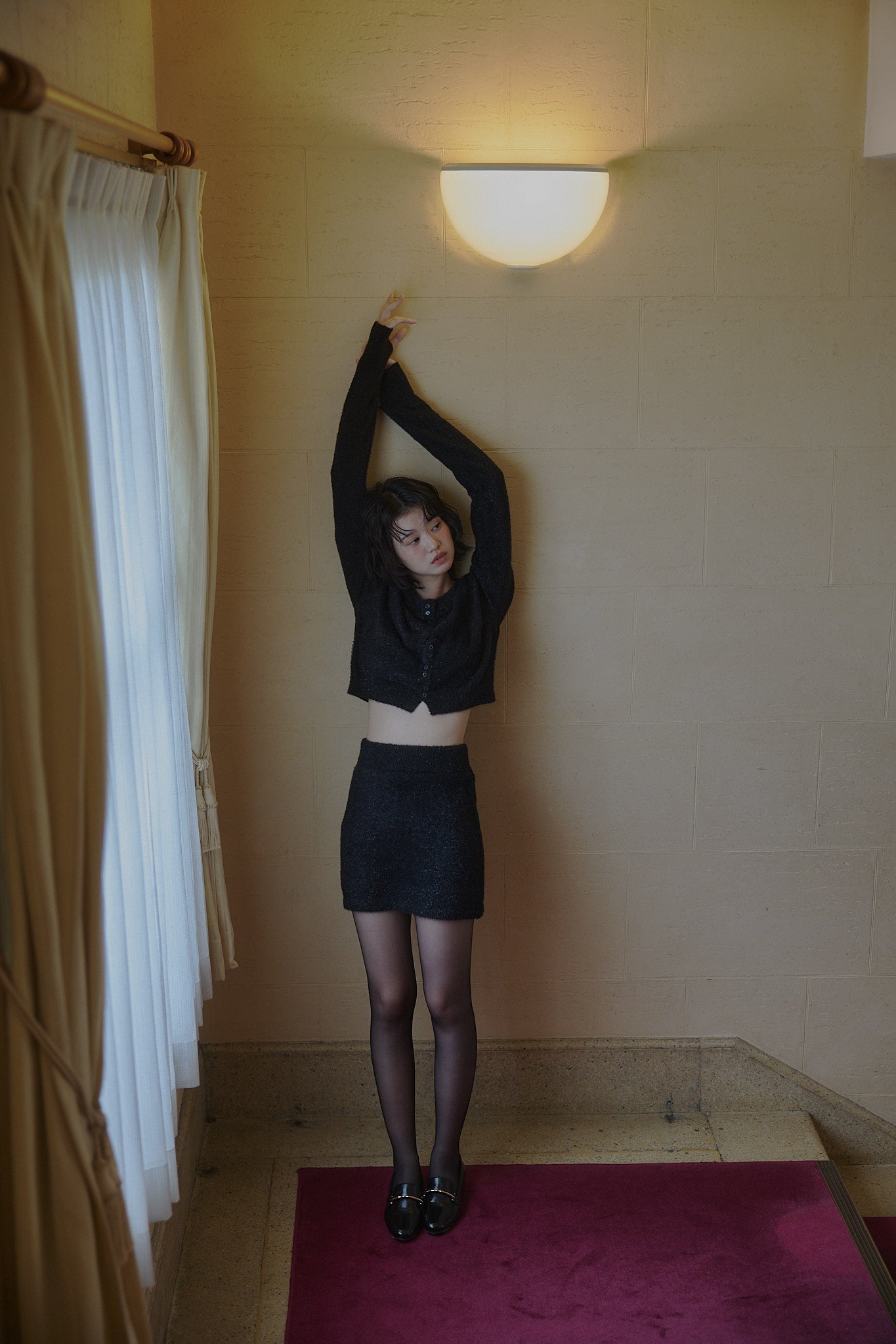 glitter long sleeve cardigan