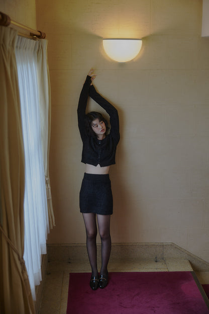 glitter long sleeve cardigan