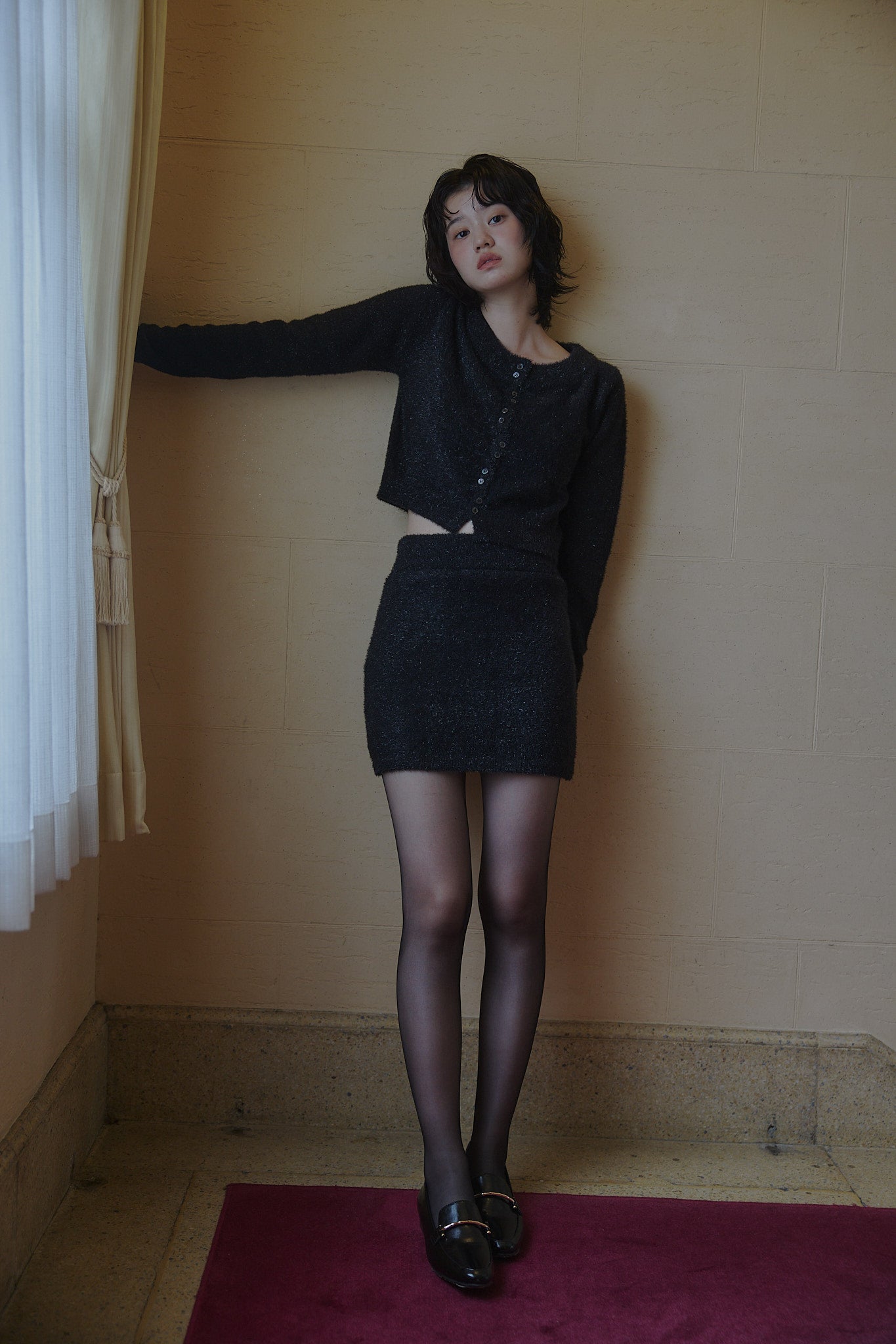 glitter long sleeve cardigan