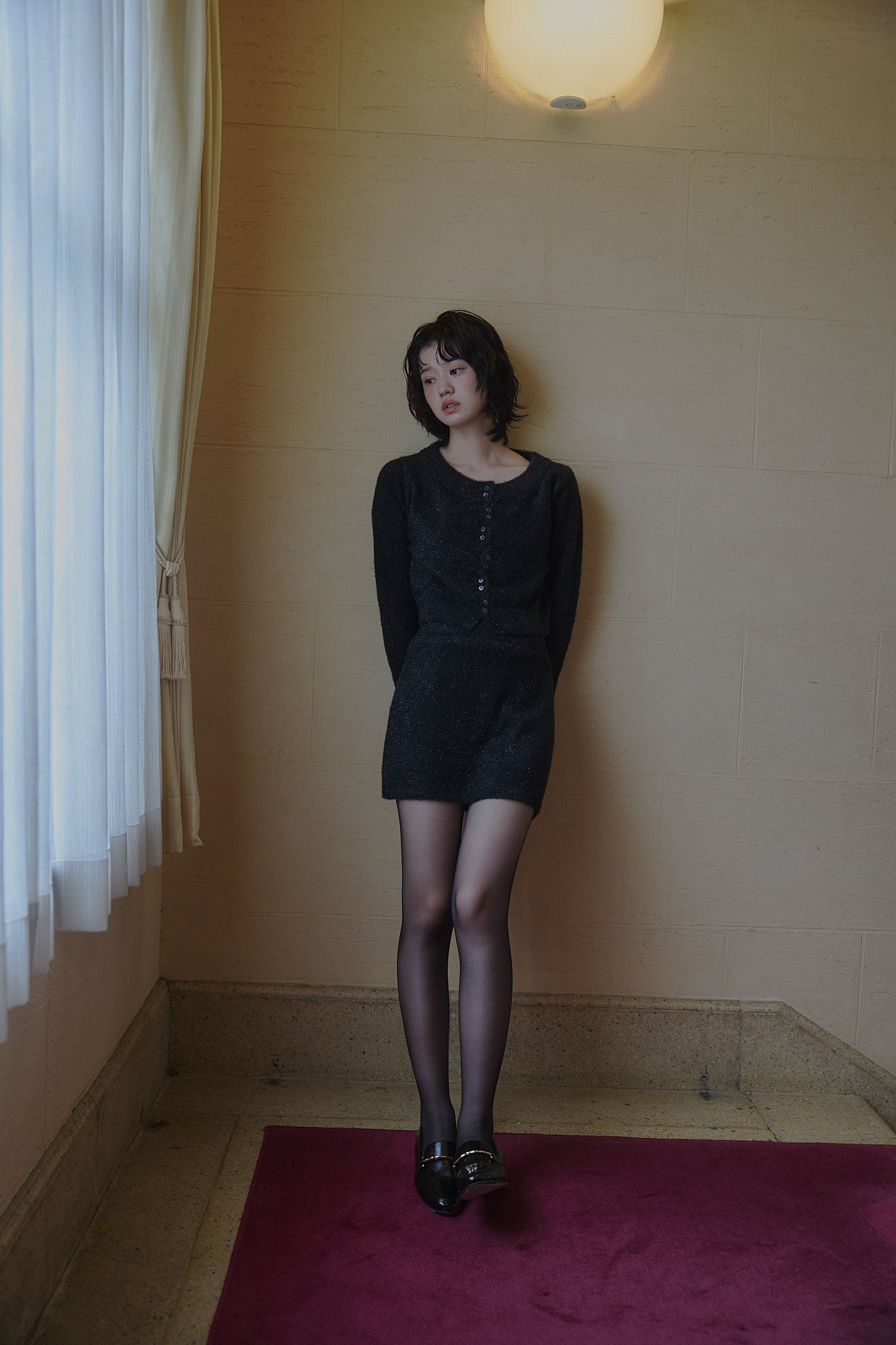 glitter long sleeve cardigan
