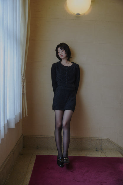 glitter long sleeve cardigan