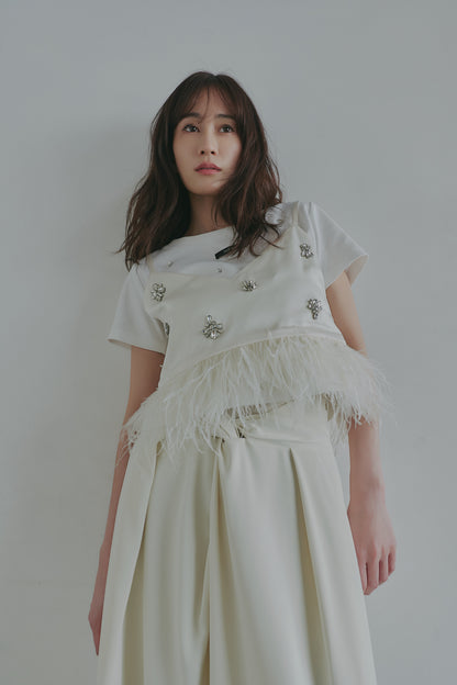 feather design bijou bustier