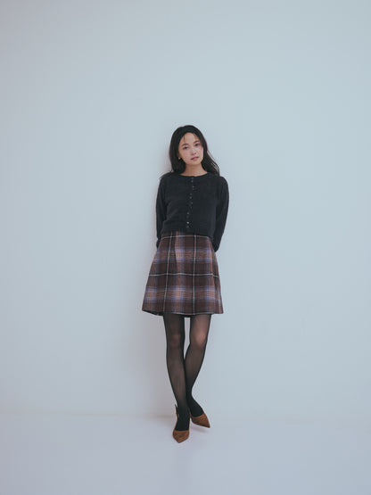 checked mini skirt