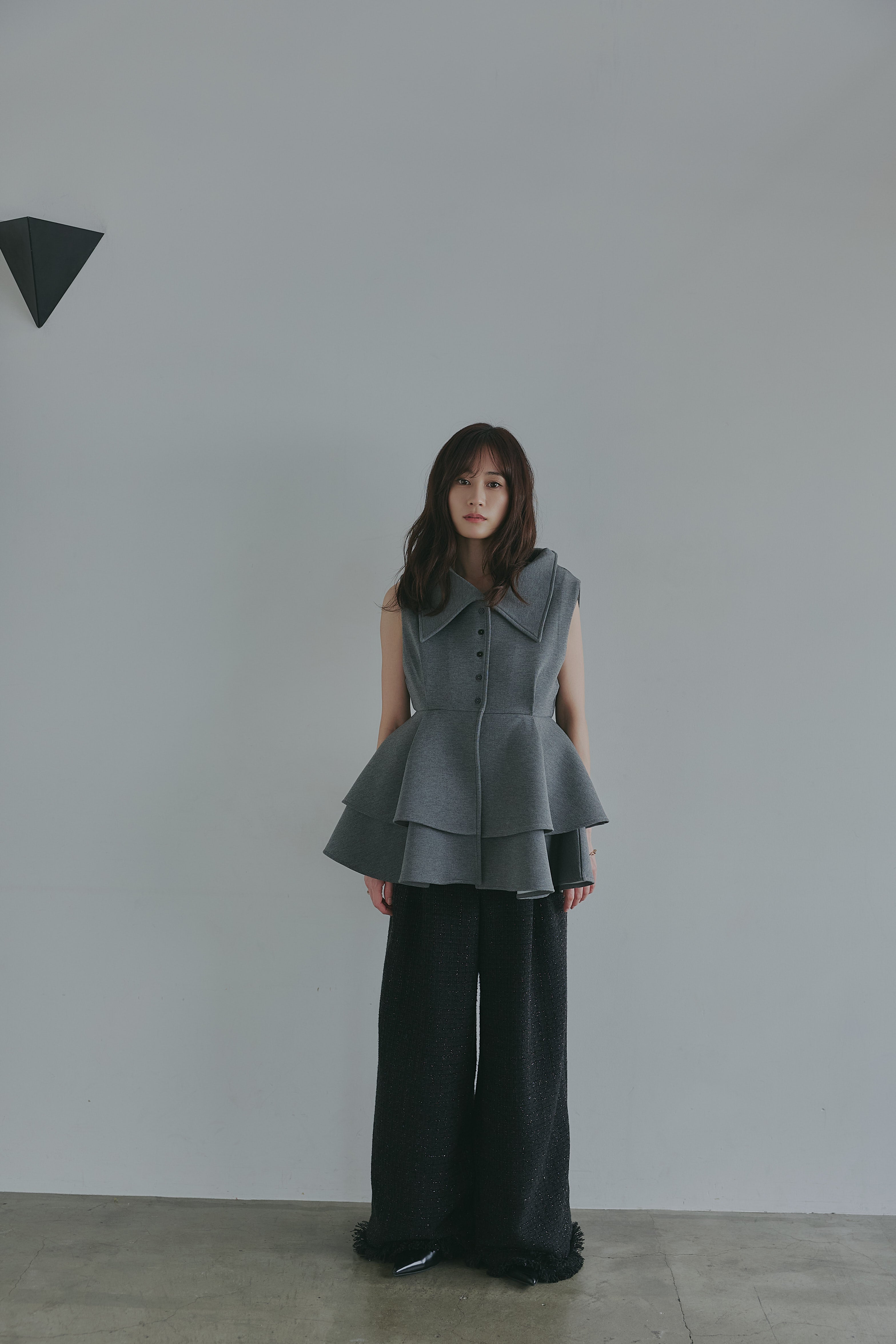 collar design peplum tops
