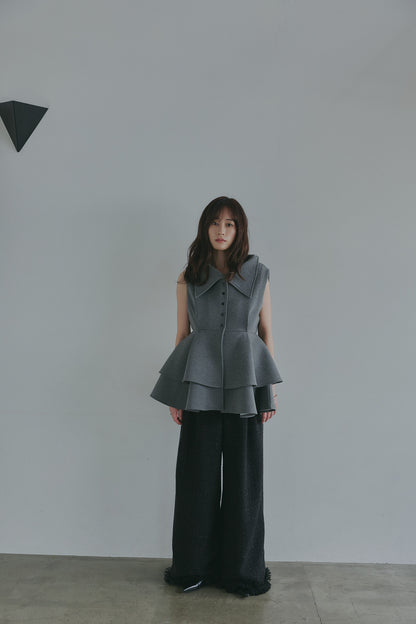 collar design peplum tops