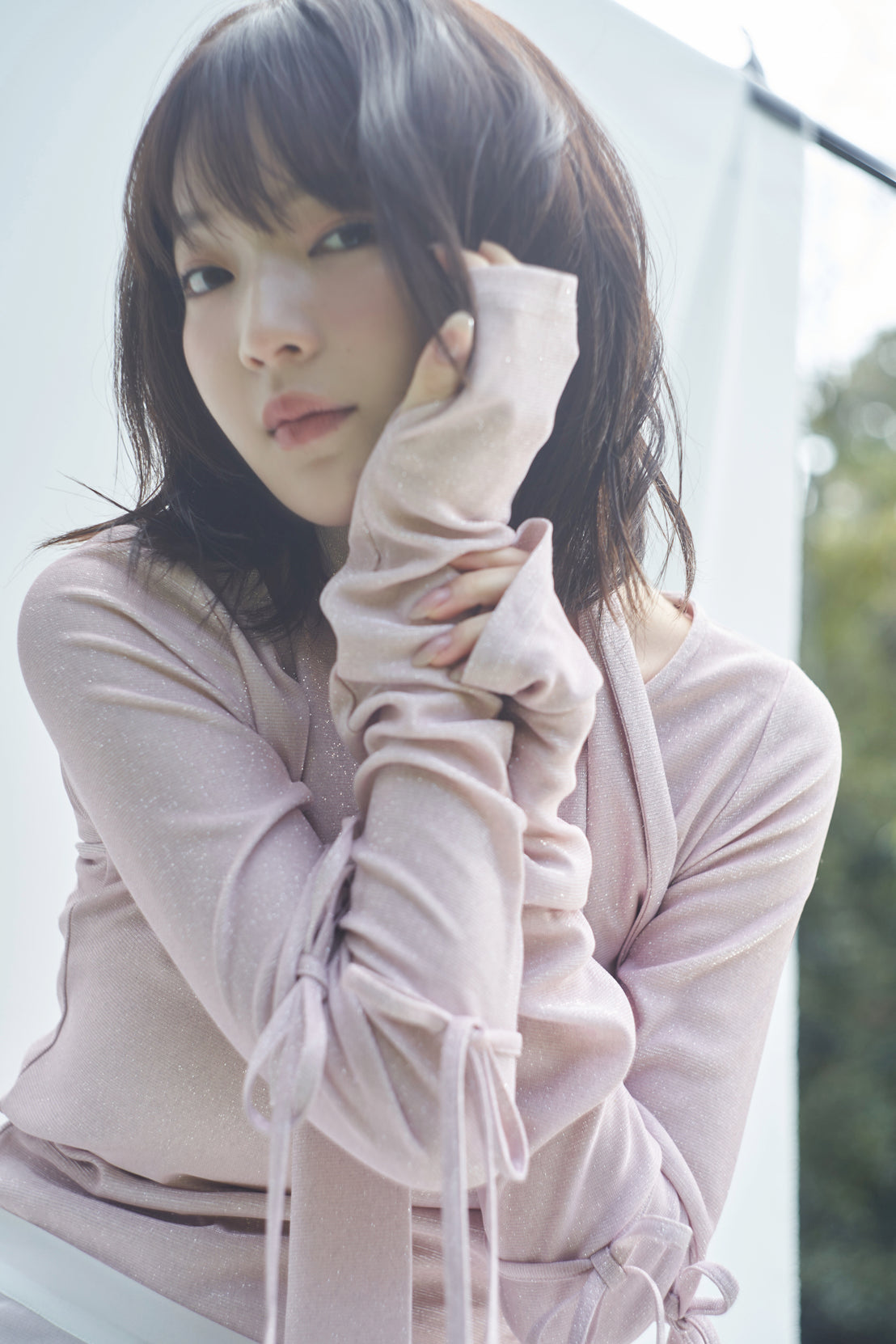 ribbon sleeve tops