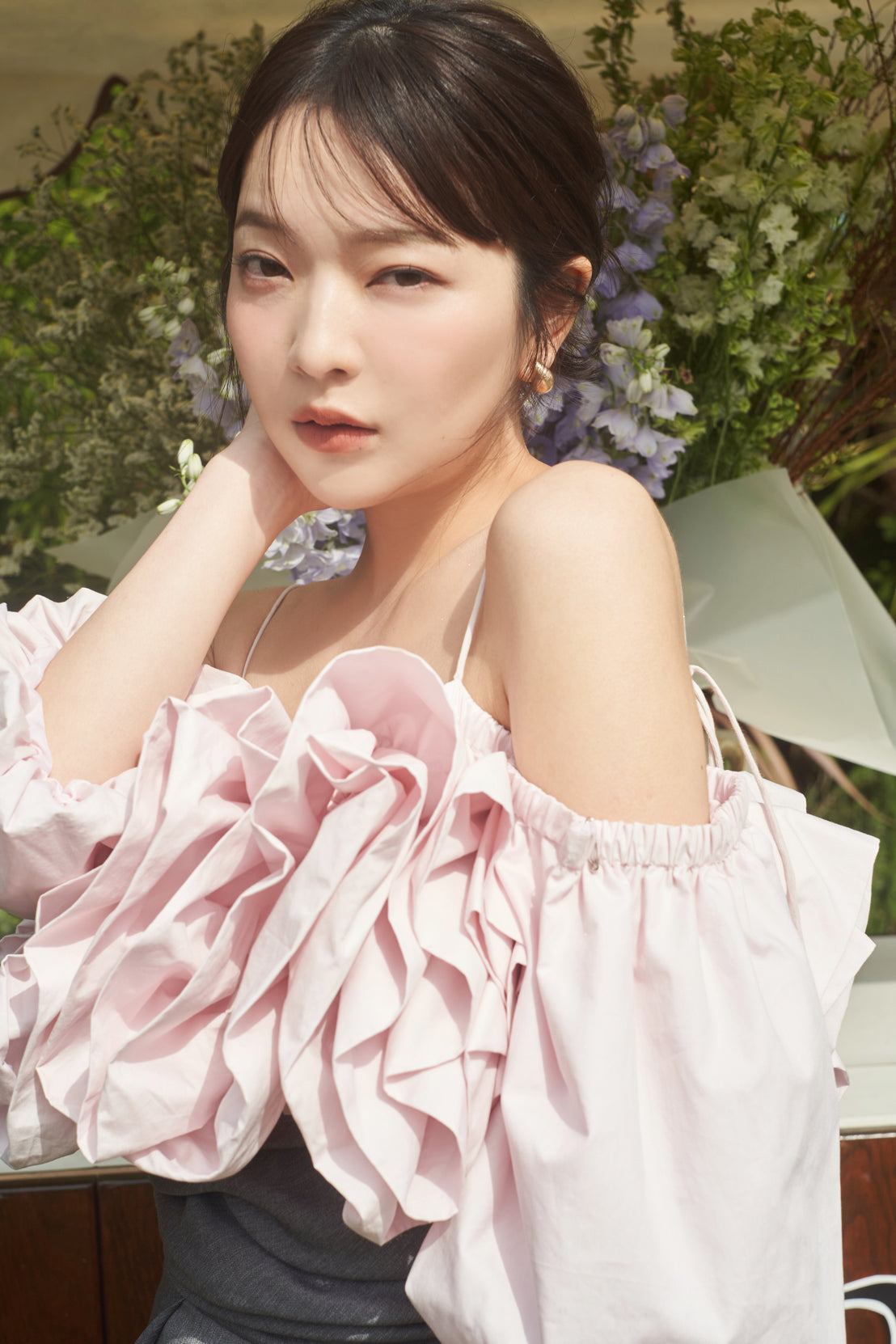 andequal volume off shoulder blouse ピンク volume off shoulder blouse – andequal