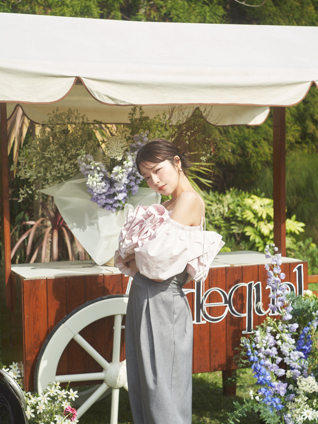トップス andequal volume off shoulder blouse volume off shoulder blouse – andequal