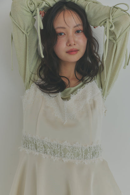 asymmetry lace camisole［6月下旬お届け］
