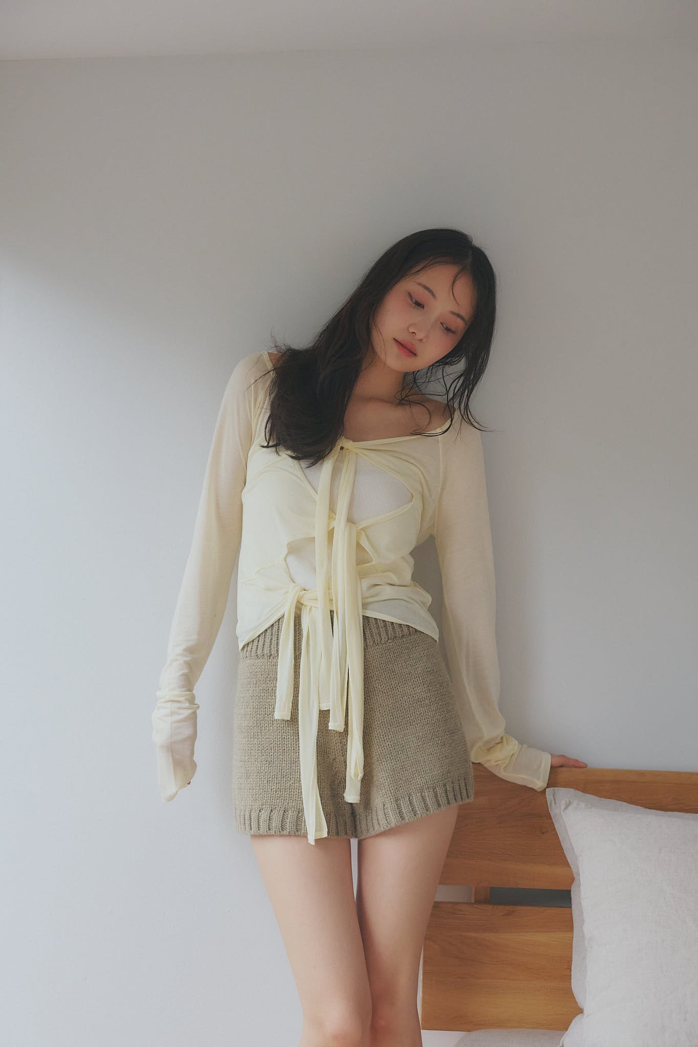 tie design sheer tops – andequal