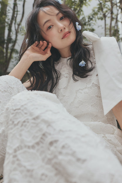 ribbon shoulder lace combinaison