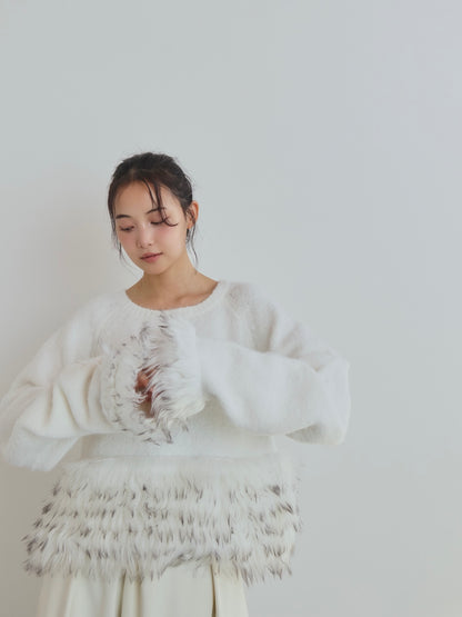 panel design fur knit