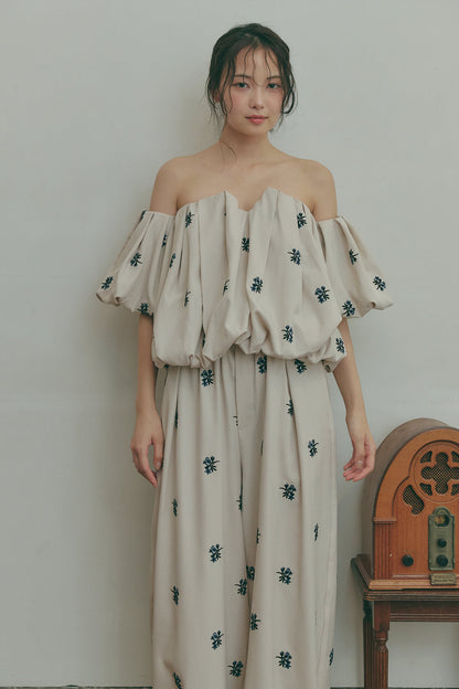 embroidery off shoulder blouse