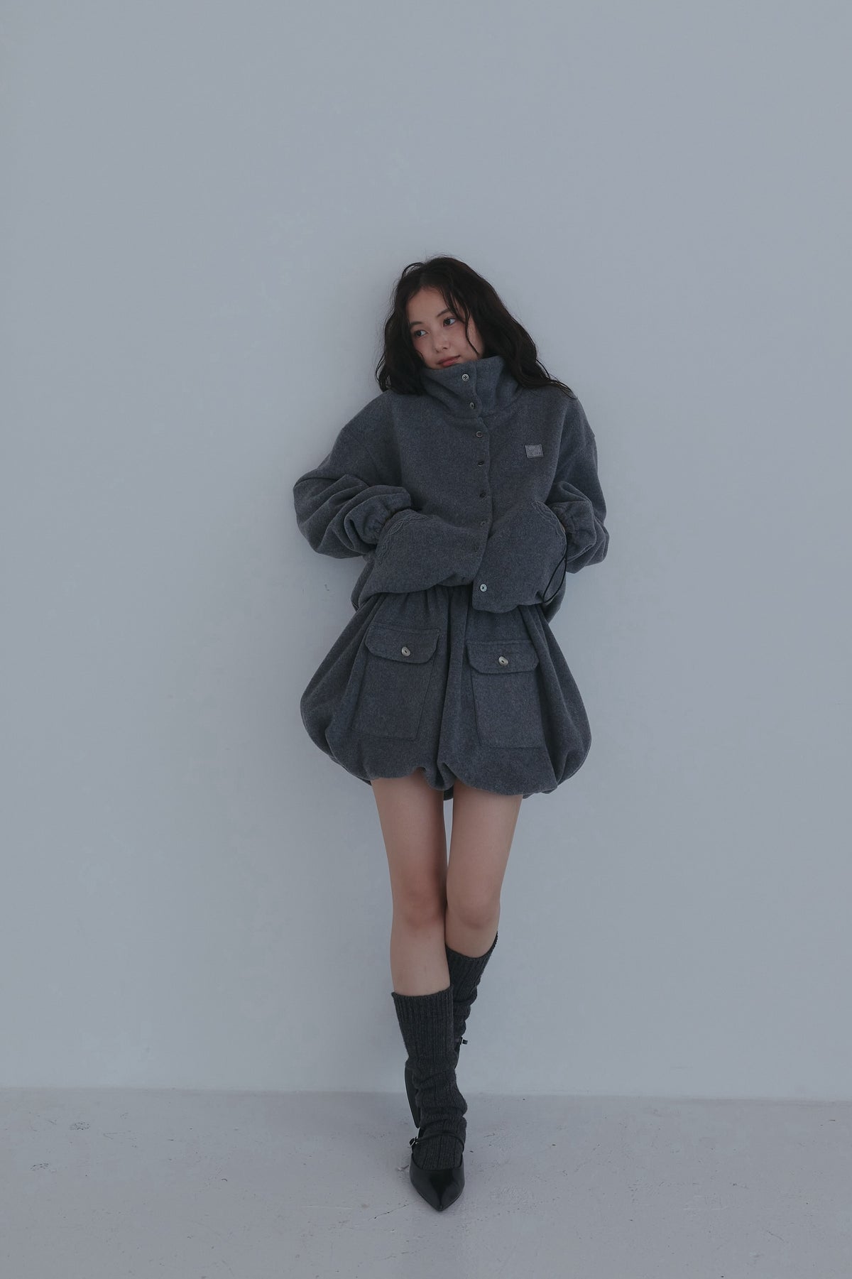 fleece balloon skirt
