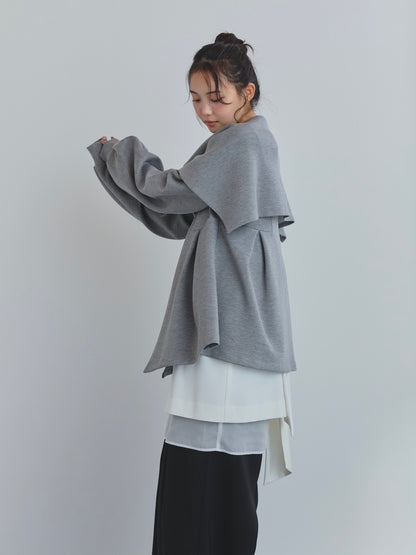 big collar peplum sweat