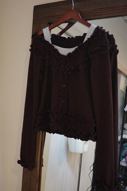 bicolor layered rib knit［9月上旬から中旬お届け］