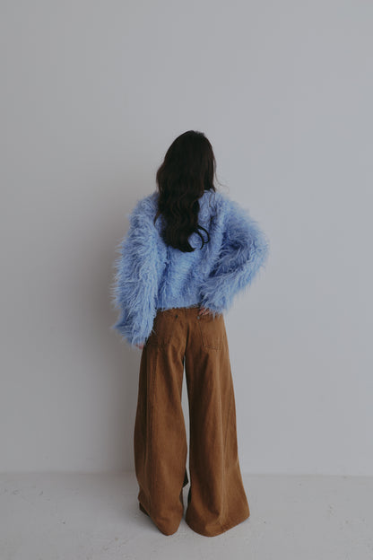 unique button short cardigan