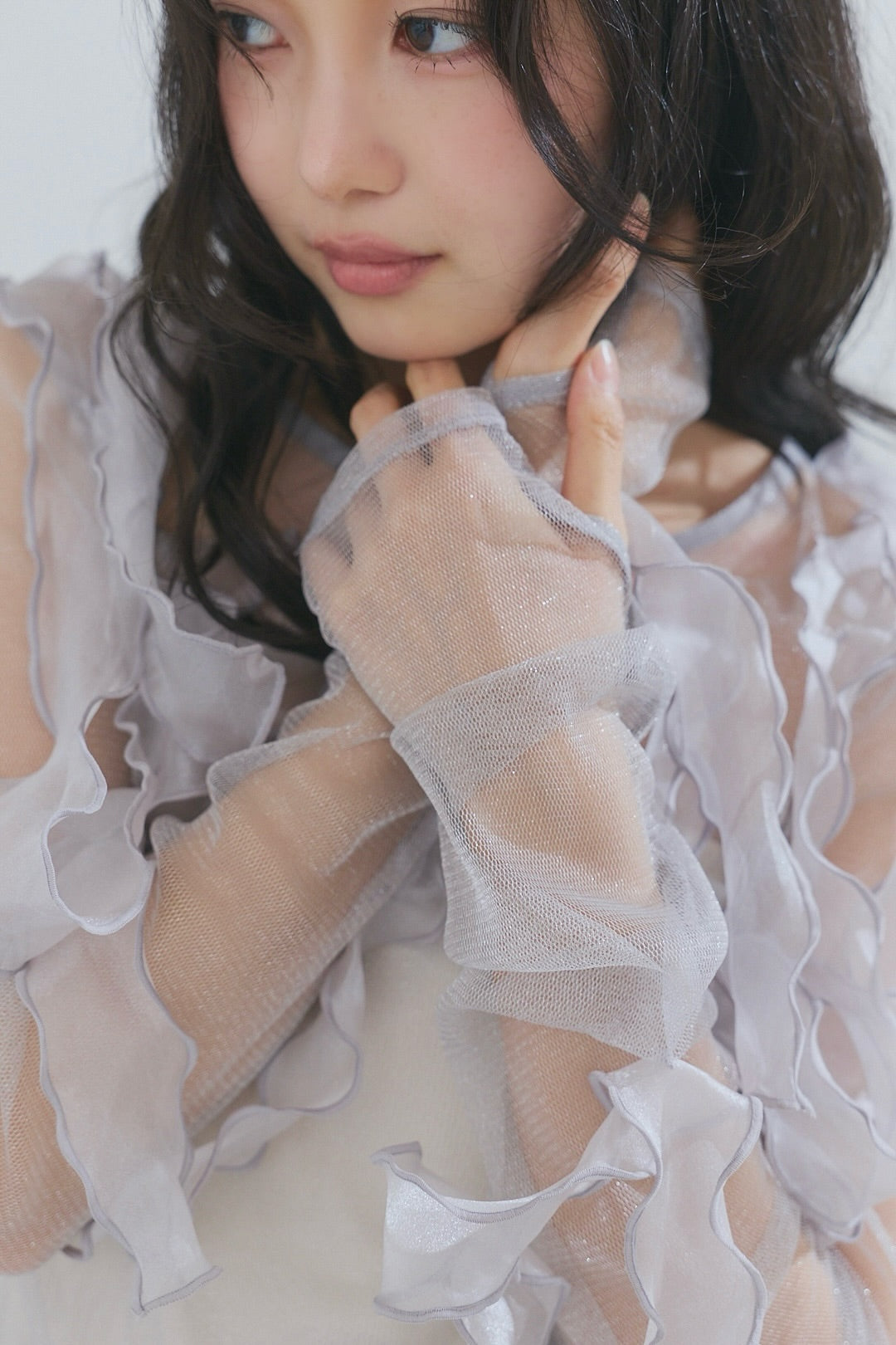random ribbon sheer tops