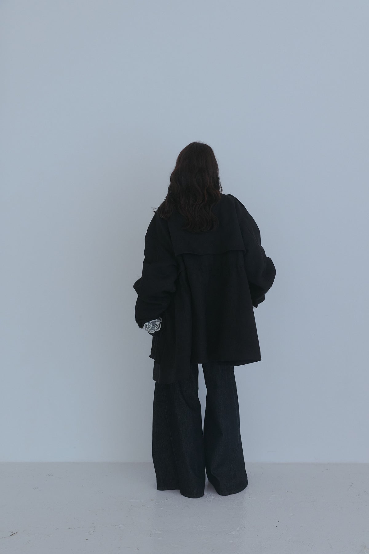 drawstring trench jacket
