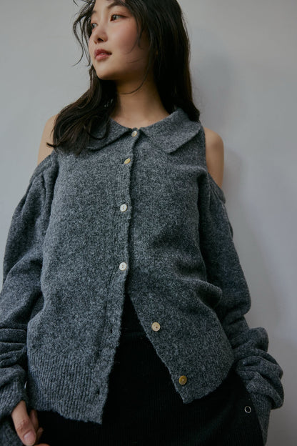 collar design shoulder knit
