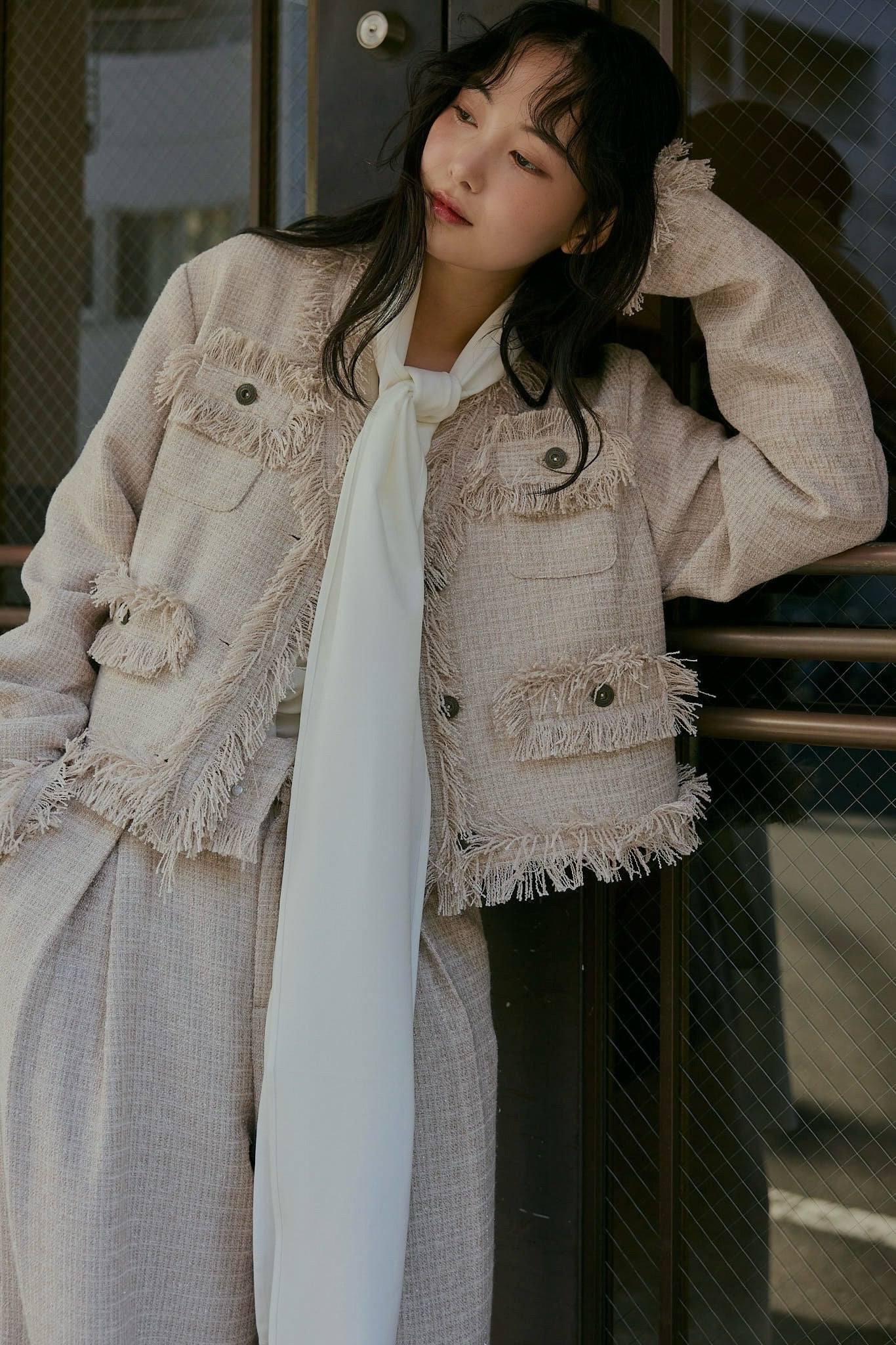 ジャケット・アウター Andequal glitter tweed jacket glitter tweed jacket – andequal