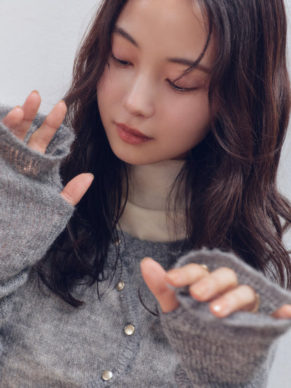 wave design sheer knit