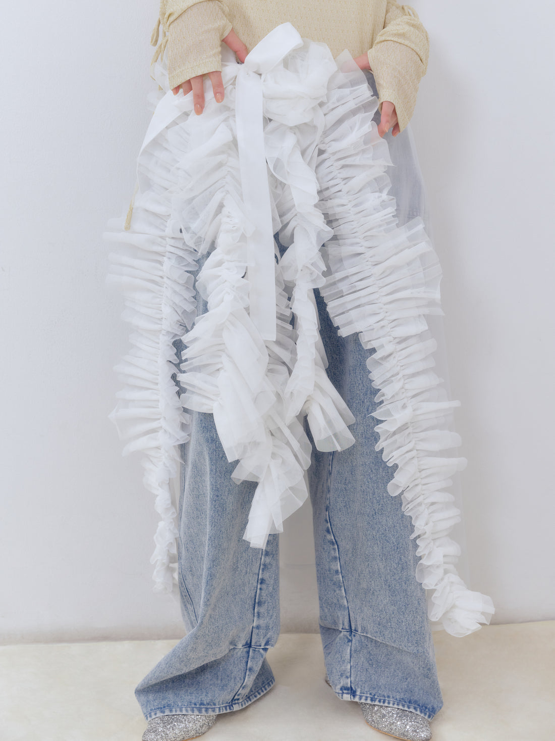 volume tulle wrap skirt